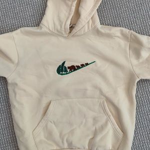 NIKE embroidered logo hoodie